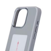 Силиконовый чехол NFC для iPhone 15 Pro серый