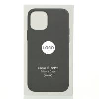 Силиконовый чехол Lux Colors с поддержкой MagSafe для iPhone 12 / iPhone 12 Pro Black