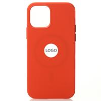Силиконовый чехол Lux Colors с поддержкой MagSafe для iPhone 12 / iPhone 12 Pro Electric Orange