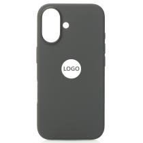 Силиконовый чехол Lux Colors с поддержкой MagSafe для iPhone 16 Stone Gray