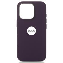 Силиконовый чехол Lux Colors с поддержкой MagSafe для iPhone 16 Pro Plum
