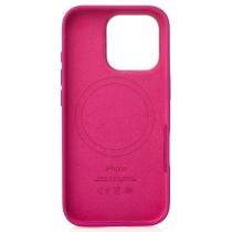 Силиконовый чехол Lux Colors с поддержкой MagSafe для iPhone 16 Pro Max Fuchsia