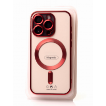 Силиконовый чехол SHINING с поддержкой MagSafe для iPhone 14 Pro Max красный