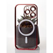 Силиконовый чехол SHINING с поддержкой MagSafe для iPhone 14 Pro красный