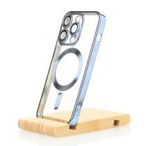 Силиконовый чехол SHINING с поддержкой MagSafe для iPhone 14 Pro синий