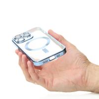 Силиконовый чехол SHINING с поддержкой MagSafe для iPhone 14 Pro синий