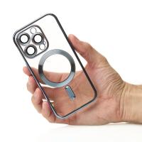 Силиконовый чехол SHINING с поддержкой MagSafe для iPhone 14 Pro синий