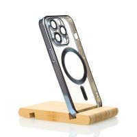 Силиконовый чехол SHINING с поддержкой MagSafe для iPhone 15 Pro Max синий