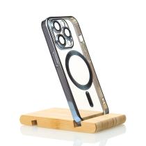 Силиконовый чехол SHINING с поддержкой MagSafe для iPhone 15 Pro синий