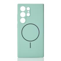 Силиконовый чехол Slim Ring Soft с поддержкой MagSafe для Samsung S24 Ultra succulent