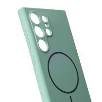 Силиконовый чехол Slim Ring Soft с поддержкой MagSafe для Samsung S24 Ultra succulent