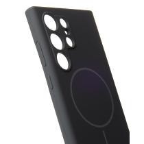 Силиконовый чехол Slim Ring Soft с поддержкой MagSafe для Samsung S24 Ultra stone gray