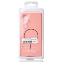Силиконовый чехол Slim Ring Soft с поддержкой MagSafe для Samsung S24 Ultra pink