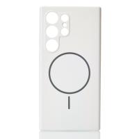 Силиконовый чехол Slim Ring Soft с поддержкой MagSafe для Samsung S24 Ultra white