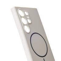 Силиконовый чехол Slim Ring Soft с поддержкой MagSafe для Samsung S24 Ultra white