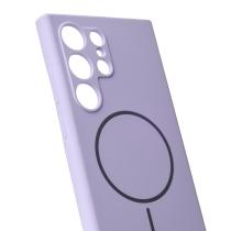 Силиконовый чехол Slim Ring Soft с поддержкой MagSafe для Samsung S24 Ultra violet