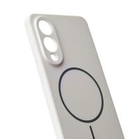 Силиконовый чехол Slim Ring Soft с поддержкой MagSafe для Samsung S25 Edge white