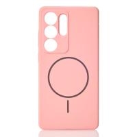 Силиконовый чехол Slim Ring Soft с поддержкой MagSafe для Samsung S25 Ultra pink