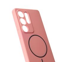 Силиконовый чехол Slim Ring Soft с поддержкой MagSafe для Samsung S25 Ultra pink