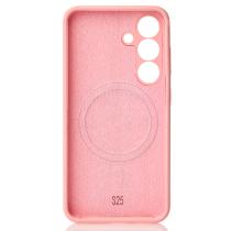 Силиконовый чехол Slim Ring Soft с поддержкой MagSafe для Samsung S25 pink