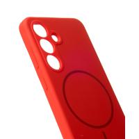 Силиконовый чехол Slim Ring Soft с поддержкой MagSafe для Samsung S25 red