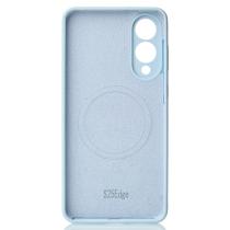 Силиконовый чехол Slim Ring Soft с поддержкой MagSafe для Samsung S25 Edge blue fog