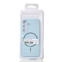 Силиконовый чехол Slim Ring Soft с поддержкой MagSafe для Samsung S25 blue fog