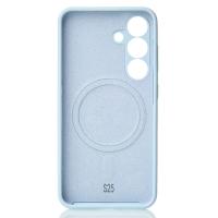 Силиконовый чехол Slim Ring Soft с поддержкой MagSafe для Samsung S25 blue fog