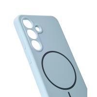 Силиконовый чехол Slim Ring Soft с поддержкой MagSafe для Samsung S25 blue fog