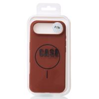 Силиконовый чехол Slim Ring Soft с поддержкой MagSafe для iPhone 17 AIR brown