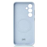Силиконовый чехол Slim Ring Soft с поддержкой MagSafe для Samsung S24 FE blue fog