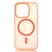 Силиконовый чехол SOFT MATT с поддержкой MagSafe для iPhone 15 Pro orange