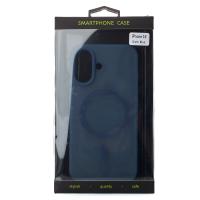 Силиконовый чехол SOFT MATT с поддержкой MagSafe для iPhone 16 dark blue