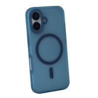Силиконовый чехол SOFT MATT с поддержкой MagSafe для iPhone 16 dark blue