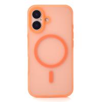 Силиконовый чехол SOFT MATT с поддержкой MagSafe для iPhone 16 orange