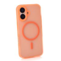 Силиконовый чехол SOFT MATT с поддержкой MagSafe для iPhone 16 orange