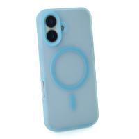 Силиконовый чехол SOFT MATT с поддержкой MagSafe для iPhone 16 light blue