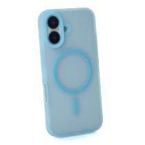 Силіконовий чохол SOFT MATTE з підтримкою MagSafe для iPhone 16 light blue