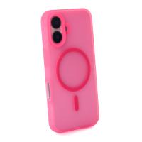 Силиконовый чехол SOFT MATT с поддержкой MagSafe для iPhone 16 rose red