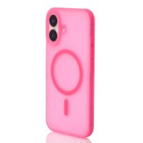 Силиконовый чехол SOFT MATT с поддержкой MagSafe для iPhone 16 rose red