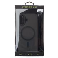 Силиконовый чехол SOFT MATT с поддержкой MagSafe для iPhone 16 black