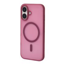 Силіконовий чохол SOFT MATT з підтримкою MagSafe для iPhone 16 Plus cherry red