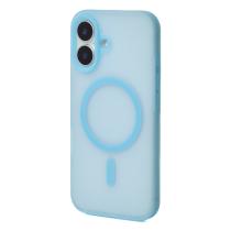 Силіконовий чохол SOFT MATTE з підтримкою MagSafe для iPhone 17 light blue