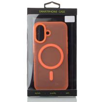 Силиконовый чехол SOFT MATTE с поддержкой MagSafe для iPhone 17 orange