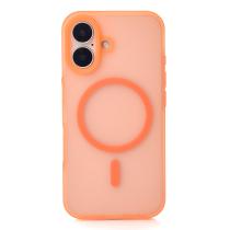 Силиконовый чехол SOFT MATTE с поддержкой MagSafe для iPhone 17 orange
