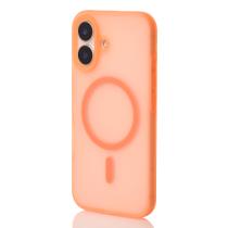 Силиконовый чехол SOFT MATTE с поддержкой MagSafe для iPhone 17 orange