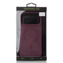 Силиконовый чехол SOFT MATT с поддержкой MagSafe для iPhone 17 Pro cherry red