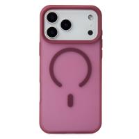 Силиконовый чехол SOFT MATT с поддержкой MagSafe для iPhone 17 Pro Max cherry red