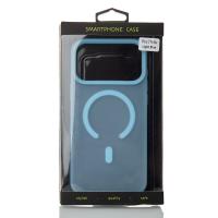 Силиконовый чехол SOFT MATT с поддержкой MagSafe для iPhone 17 Pro Max light blue