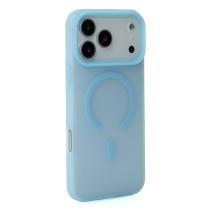 Силиконовый чехол SOFT MATT с поддержкой MagSafe для iPhone 17 Pro Max light blue